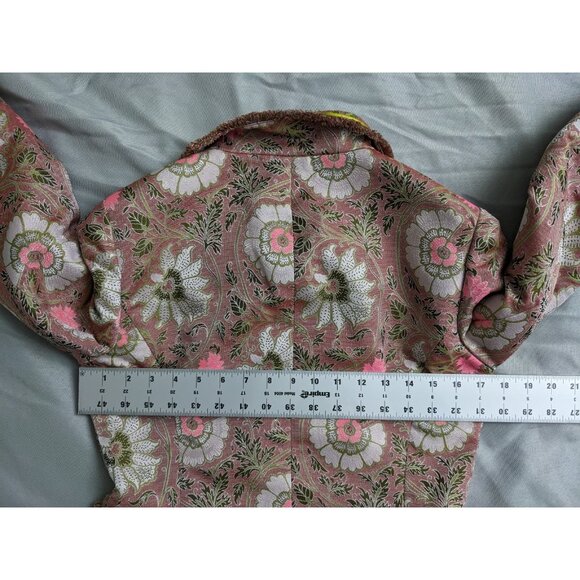 Etcetera Blazer Pink Floral Victorian Baroque Bohemian Jacket Womens Size 4 - Picture 14 of 16